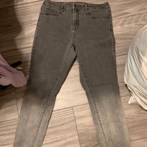 High Rise Grey Ombré Jeggings for Women